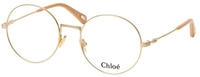 Chlo&eacute; CH0179O Unisex-Brille inkl. Gl&auml;ser Vollrand Rund Metall-Gestell 53/19/140,