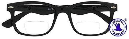 I NEED YOU Lesebrille Gatsby Bi-Fokal SPH:+1,50 Farbe:Schwarz