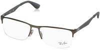 Ray Ban 0RX6335 Herren-Brille inkl. Gl&auml;ser Halbrand Quadratisch Metall-Gestell