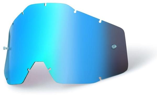 100% RACECRAFT/ACCURI/STRATA Blue Mirror Replacement Lens