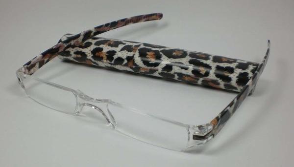 TOP TEN Rahmenlose Lesebrille +2,5 Diop. Tier-design 1 Damen & Herren Hartbox Lesehilfe Sehhilfe