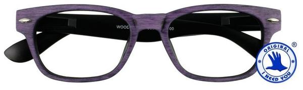 I NEED YOU Lesebrille Woody Wood G55500 +3.00 DPT lila inkl. Etui