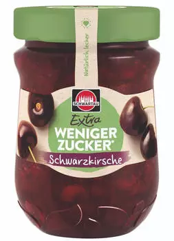 Schwartau Extra weniger Zucker Schwarzkirsche (300g)