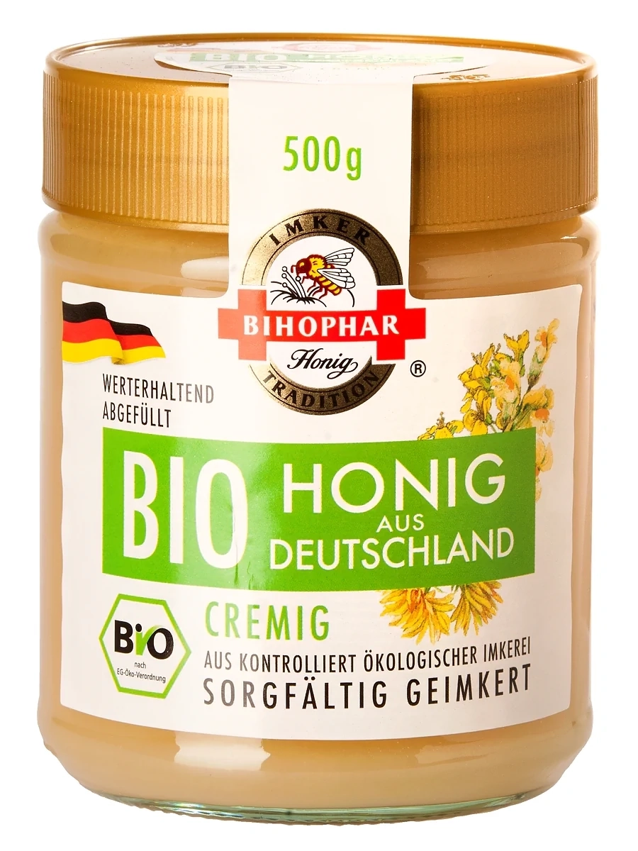 Bihophar Bio Honig aus Deutschland cremig, Bio Bihophar Bio Honig aus Deutschland cremig, Bio