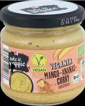 K Take It Veggie Veganer Mango-Ananas-Curry Aufstrich