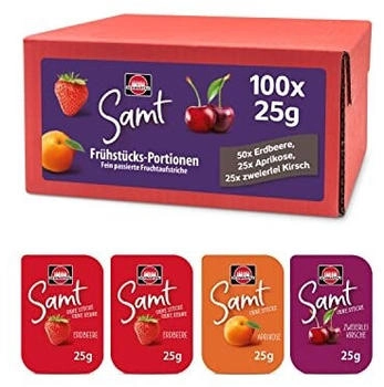 Schwartau Samt Konfitüre Mix-Box mit Erdbeere, Aprikose und Kirsch (3006182)