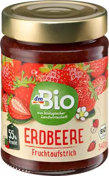 Dm Bio Erdbeere Fruchtaufstrich, 55 % Frucht