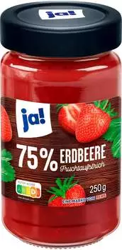 Ja! 75 % Erdbeere Fruchtaufstrich