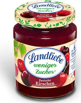 Landliebe weniger Zucker Erdbeeren