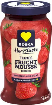 Edeka Herzst&uuml;cke Feines Fruchtmousse Erdbeere