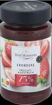Best Moments Erdbeere Fruchtaufstrich, 75 % Frucht