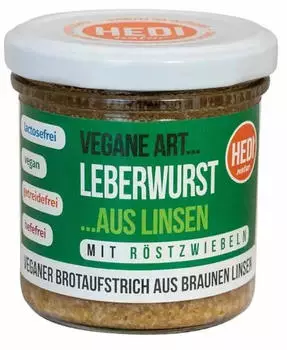 HEDI Vegane Art Leberwurst Brotaufstrich mit R&ouml;stzwiebeln Bio 140g