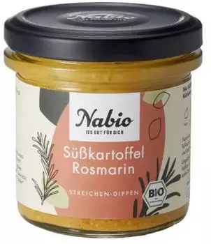 Nabio Aufstrich S&uuml;&szlig;kartoffel Rosmarin Bio 135g