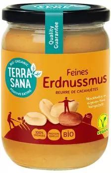 TerraSana Erdnussmus fein bio 500g