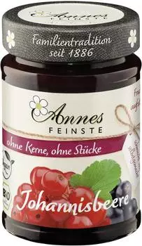Annes Feinste Johannisbeere Fruchtaufstrich passiert Bio 225g