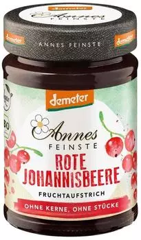 Annes Feinste rote Johannisbeere Fruchtaufstrich demeter