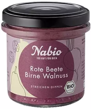 Nabio Aufstrich Rote Beete Birne Walnuss Bio 135g