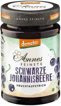 Annes Feinste schwarze Johannisbeere Fruchtaufstrich demeter