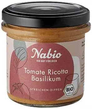 Nabio Tomate Ricotta Basilikum Aufstrich Bio 135g