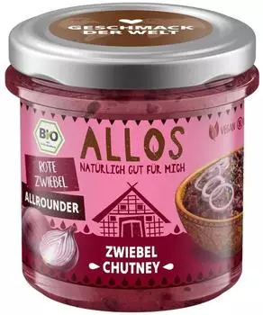 Allos Geschmack der Welt Zwiebel Chutney Bio