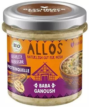 Allos Geschmack der Welt Baba Ganoush Bio 140g