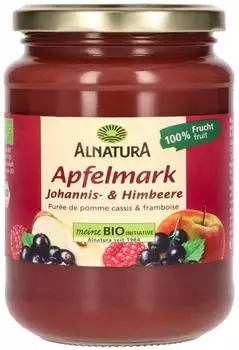 Alnatura Bio Apfelmark Johannis& Himbeere 360g