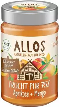 Allos Frucht Pur Aprikose + Mango Bio 200g