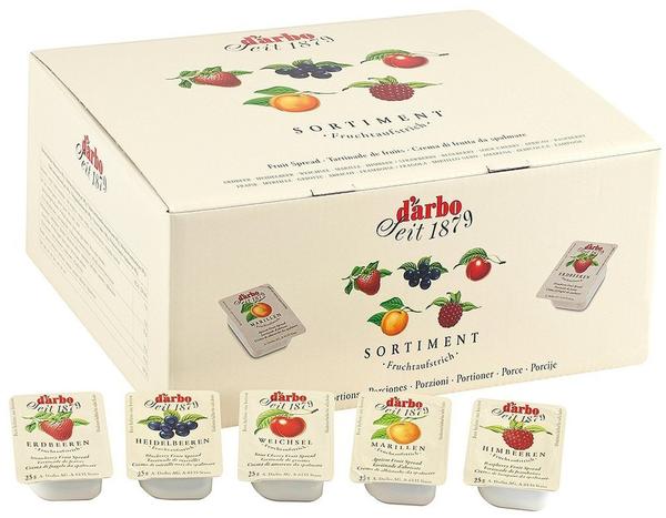 Darbo Fruchtaufstrich 100 Portionen Mix Sortiment (100x25g)
