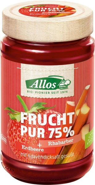 Allos Frucht Pur Erdbeer-Rhabarber-Fruchtaufstrich Bio (250g)