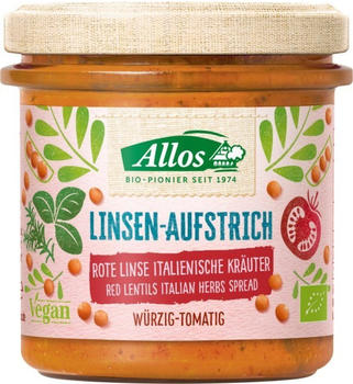 Allos Bio Linsen-Aufstrich Rote Linse Italienische Kräuter (140g)