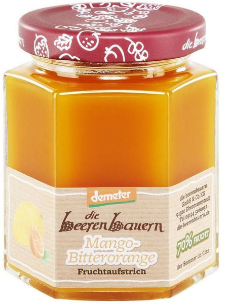 Beerenbauern Bio Demeter Mango-Bitterorange Fruchtaufstrich (200g)