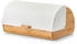 Zeller 25366 Brotkasten Bamboo Metall weiß 39x 27x 19 cm