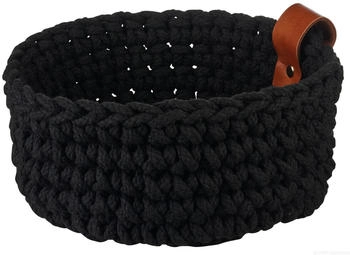 ASA baskets Häkelkorb - schwarz matt - Ø 20 cm - Höhe 9,5 cm ASA baskets Häkelkorb - schwarz matt - Ø 20 cm - Höhe 9,5 cm