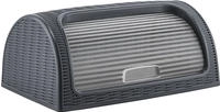 Michelino Brotkiste 41 x 26 x 18 cm Brotasten mit Rolldeckel (anthrazit)