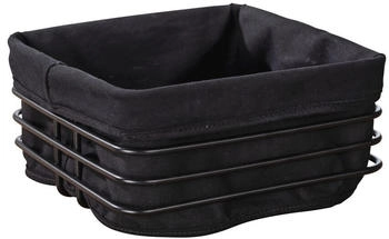 Wenko Metall Brotkorb Premium Square in Schwarz 21 x 21 x 10,5 cm