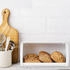 Relaxdays Brotkasten Brotbehälter Brotkiste Brotbox Rollbrotkasten Retro pulverbeschichtet