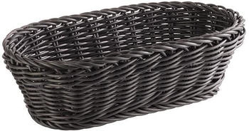 APS Baguette Korb, oval PROFI LINE - Körbchen, Flechtkorb aus Polypropylen - Abmessungen: 28 x 16 cm Schwarz APS Baguette Korb, oval PROFI LINE - Körbchen, Flechtkorb aus Polypropylen - Abmessungen: 28 x 16 cm Schwarz