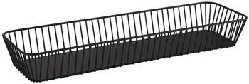 APS 30416 GN 2/4 Korb URBAN, Metall, schwarz, mit Antirutsch-Füßchen, 53 x 16,2 cm, Höhe 7,5 cm APS 30416 GN 2/4 Korb URBAN, Metall, schwarz, mit Antirutsch-Füßchen, 53 x 16,2 cm, Höhe 7,5 cm