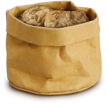 Hendi Brottaschen, aus Papier, Brotkorb waschbarem Kraftpapier, 170x170x(H)150mm, Beige