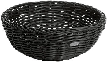 Westmark Mehrzweck-Korb Rund, Ø ca. 23 cm, Höhe: ca. 9 cm, Synthetikfaser, Edition, Schwarz, 02010319101