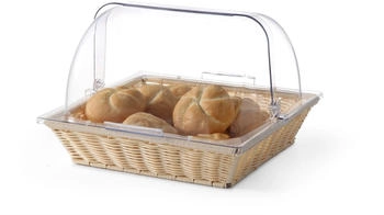 Hendi Brotkorb, mit Rolltop-Deckel, 365x335x(H)245mm, Polypropylen, Polycarbonat