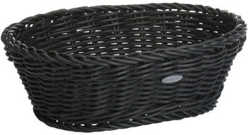 Westmark Mehrzweck-Korb, Gastrotauglich, Oval, 25,5 x 19 x 8 cm, Kunststofffaser, Schwarz, 02056019101