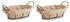 Zeller Brotkörbchen, Draht/Leinen, Braun/Beige, 26 x 17 x 9 cm, 18090