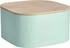 Zeller 25384 Brotkasten m. Bambusdeckel, Metall, mint, ca. 26,5 x 26,5 x 14,5 cm