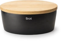 Continenta Brotkasten Brottopf, mit Holzdeckel, auch als Brotschneidbrett...