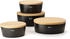 Continenta oval schwarz 36 x 23 x 15.5cm Brotaufbewahrung Schwarz