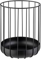 APS Brot- und Obstkorb URBAN, rund, 225 mm, schwarz aus schwarzem Metall,