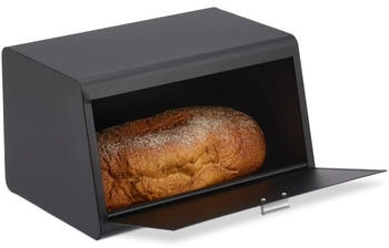 Relaxdays Brotkasten Brotaufbewahrung Schwarz