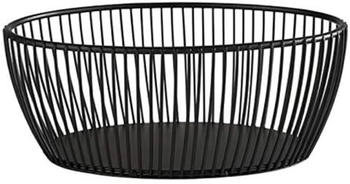 APS SVART Korb oval 20x15cm Metall schwarz