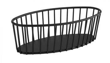 APS UBRAN Korb oval 21x10cm Metall schwarz
